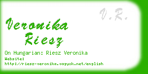veronika riesz business card